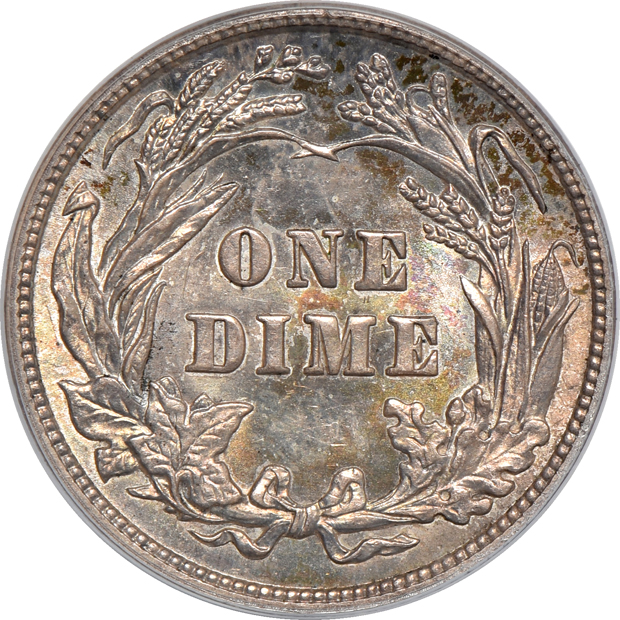 Five U.S. type coins, all PCGS (green label) CAC