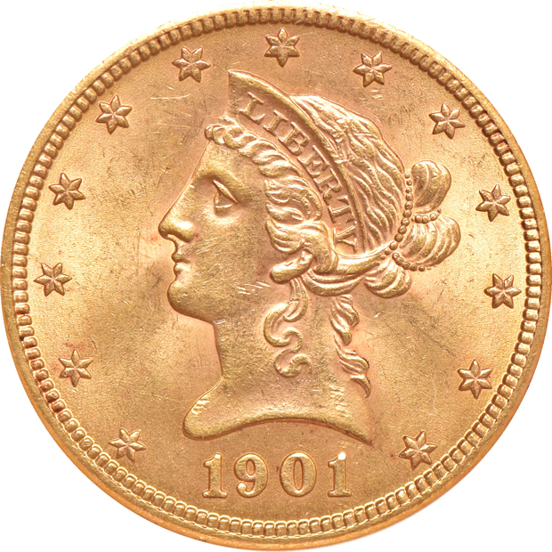 1893 MS-63, and 1901 MS-62, both NGC CAC