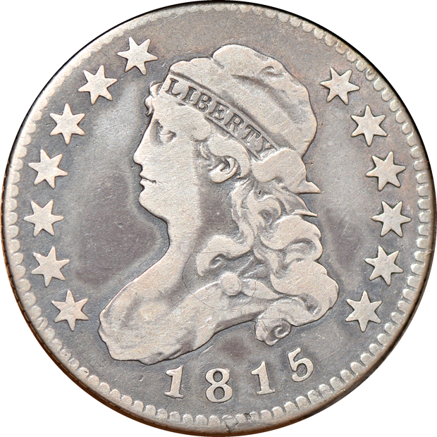 Twenty-five different Bust quarters in a Dansco-like album