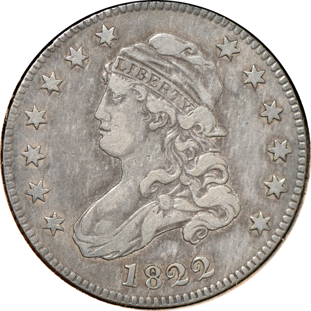 Twenty-five different Bust quarters in a Dansco-like album