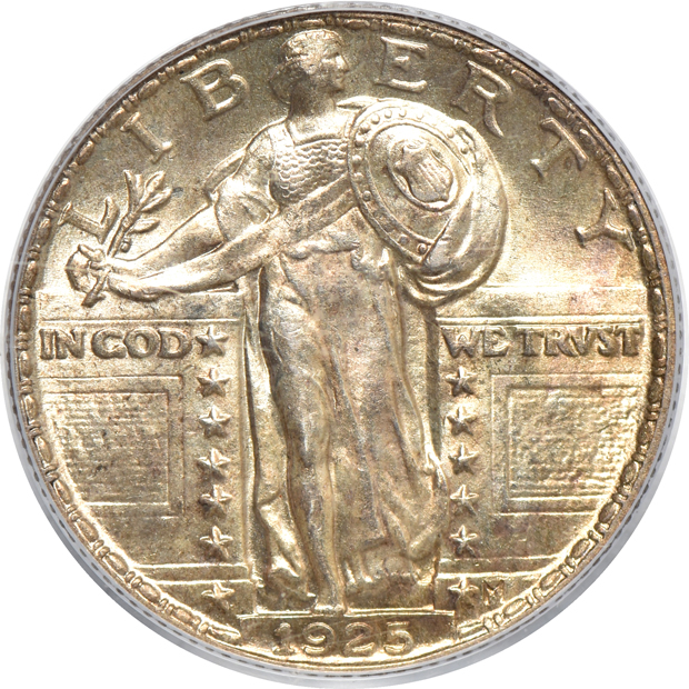 1920, 1923, 1925, and 1927-D, all PCGS MS-65