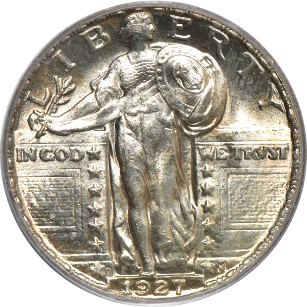 1920, 1923, 1925, and 1927-D, all PCGS MS-65