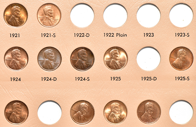 Partial collection of Lincoln cents, including proof-only issues, in a Dansco 8100 album