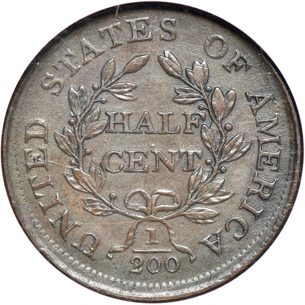 1804 Plain 4 - No Stems NGC AU-55 BN