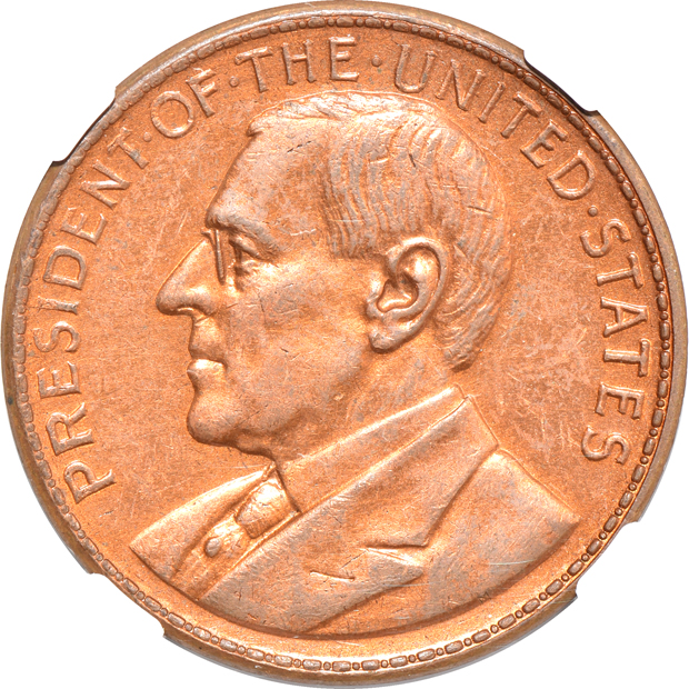 1920 HK-449 Wilson silver MS-64, and a 1920 HK-450 Wilson bronze AU details/cleaned, both NGC