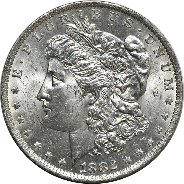 Twenty BU Morgan silver dollars, all New Orleans Mint