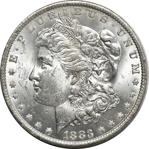 Twenty BU Morgan silver dollars, all New Orleans Mint
