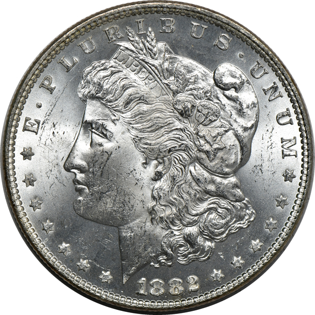 Twenty BU Morgan silver dollars, all Philadelphia Mint