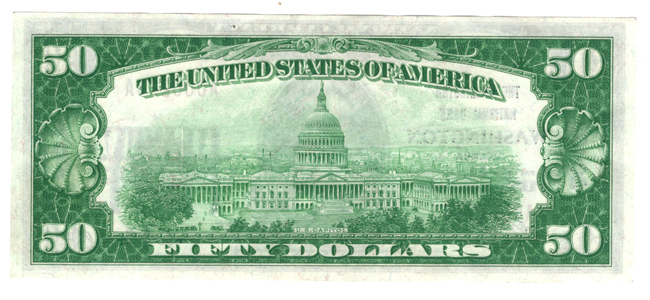 1929 $50 Type 1 - Washington, IN Charter #2043 - AU