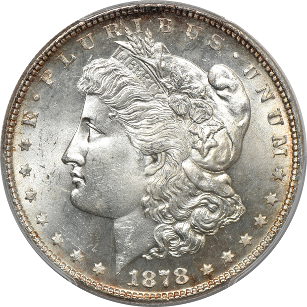 1878 7/8TF Strong, 1879-O, and 1891-S, all PCGS MS-63 CAC