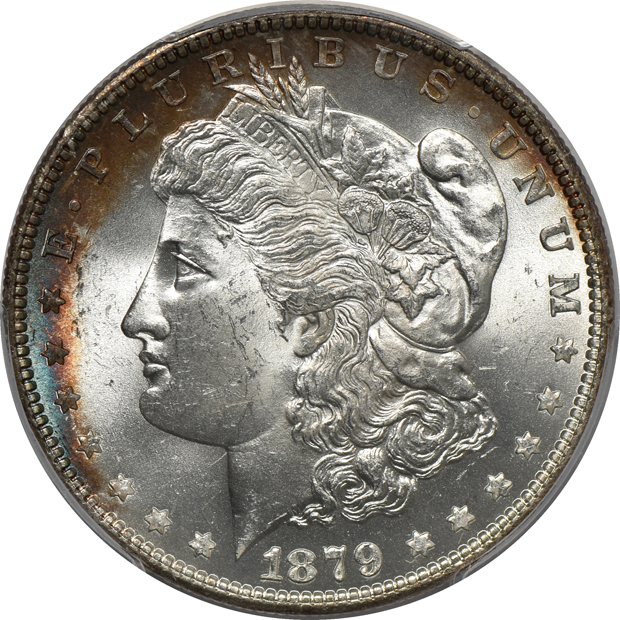 1878 7/8TF Strong, 1879-O, and 1891-S, all PCGS MS-63 CAC