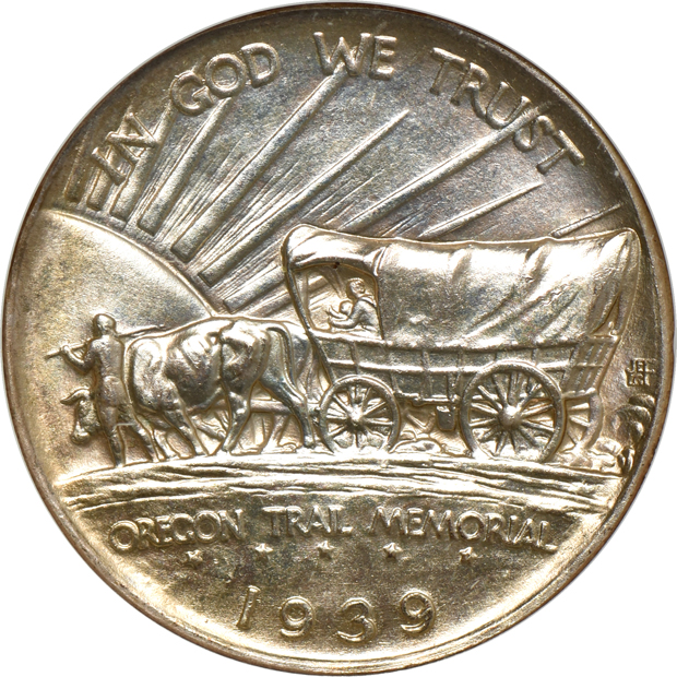 1939-D and 1939-S Oregon, both NGC MS-66