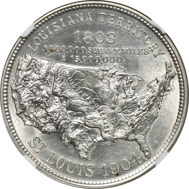 1904 HK-299 and 1904 HK-302 Louisiana Purchase Expo Souvenir Medals, both NGC MS-64