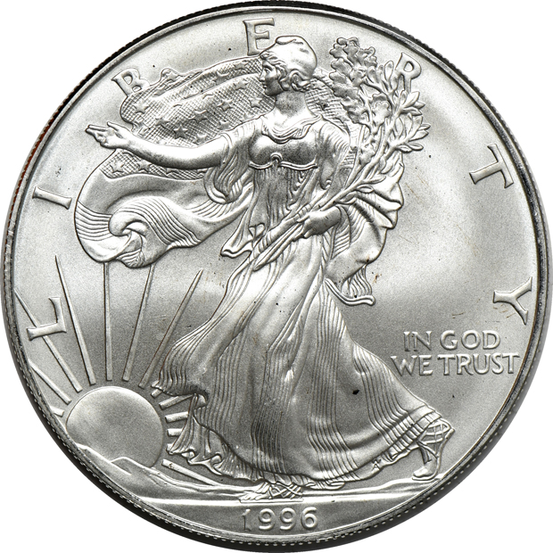 Twenty 1996 American Silver Eagles