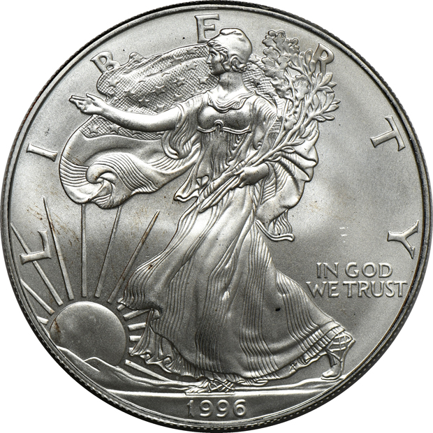 Twenty 1996 American Silver Eagles