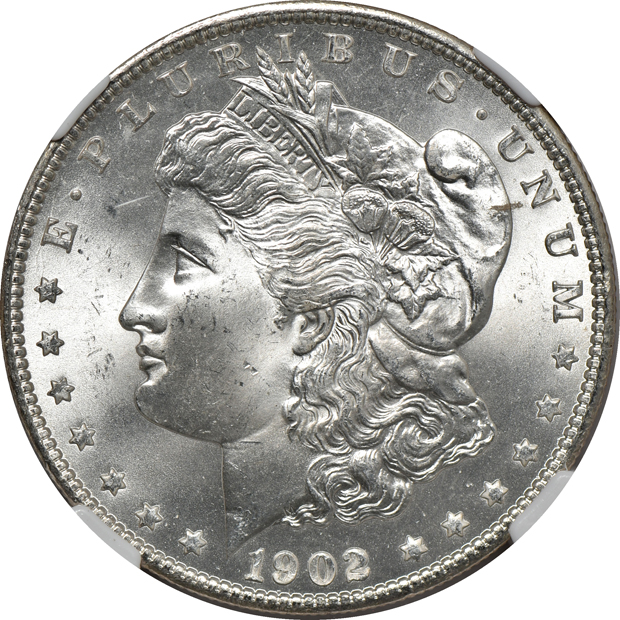1883, 1883-O, and 1902-O, all NGC MS-66