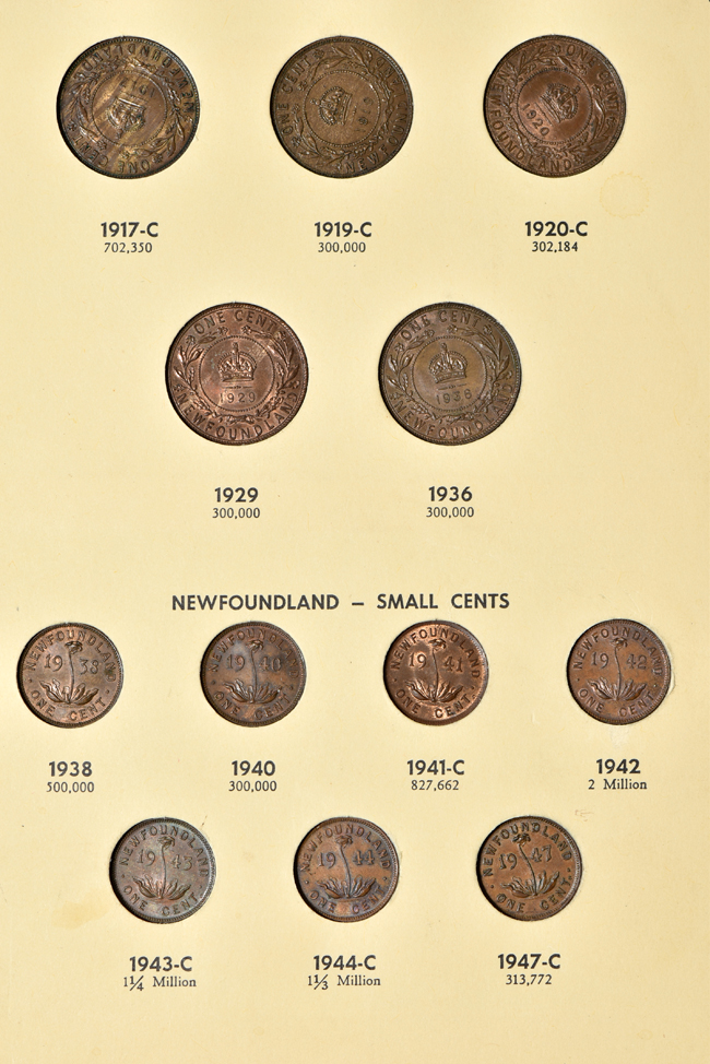 Canada - Complete collections of New Brunswick, Nova Scotia, Prince Edward Island and Newfoundland coins it two Library of Coins albums, vol. 68 and 69.