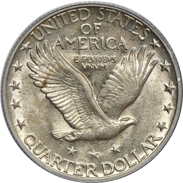 1864 Large Motto two-cent piece and a 1917-D Ty. 2 Standing Liberty quarter Full Head, both PCGS AU-58