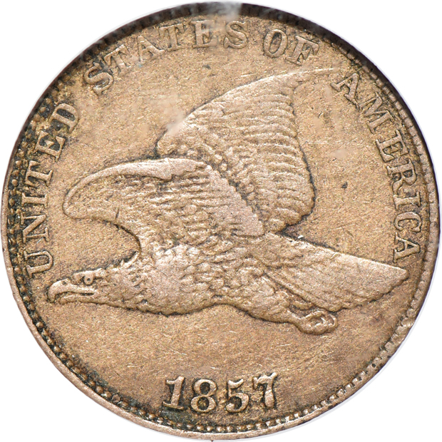 Four small cents, as described