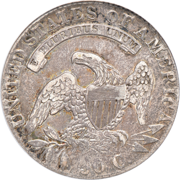 1831 Bust half-dollar ICGS XF-40, 1839 RE, Capped, Lg. Letters Bust half-dollar PCGS XF-40, and an 1870-S Seated half-dollar PCGS VF-30