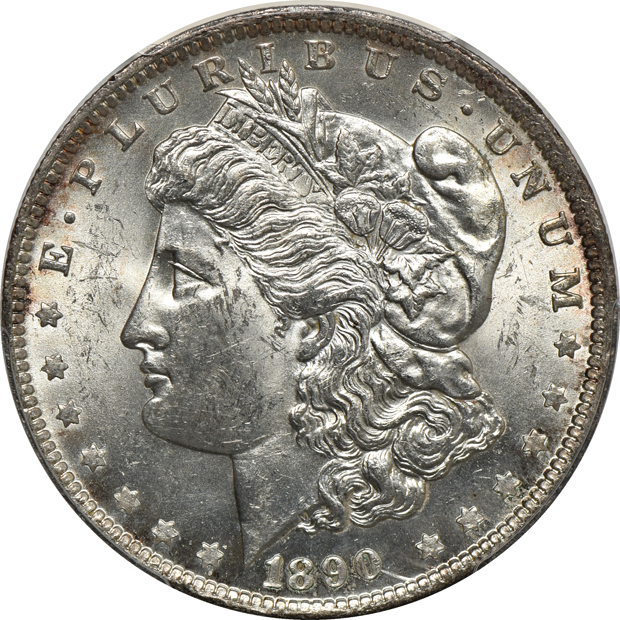 1883-CC MS-62+ CAC, 1890-O MS-61, and an 1897-S MS-62, all PCGS