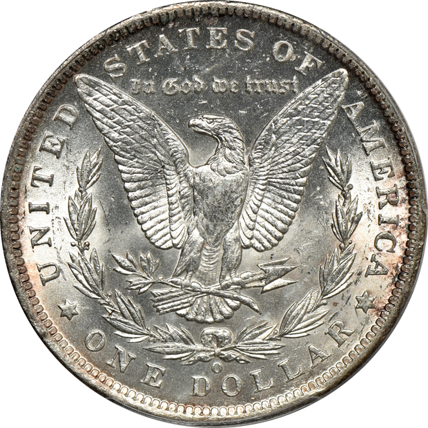 1883-CC MS-62+ CAC, 1890-O MS-61, and an 1897-S MS-62, all PCGS