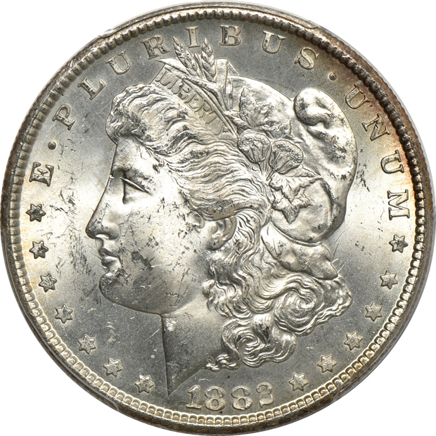 1882-CC, 1884-CC, and a 1884-O, all PCGS MS-64