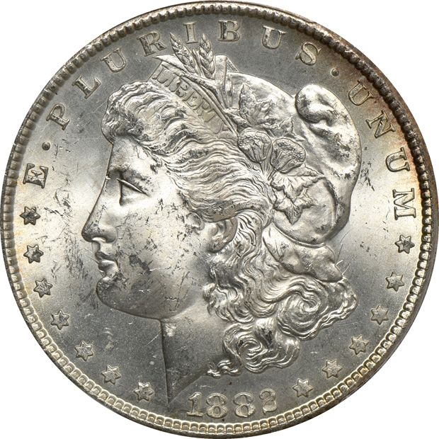 1882-CC, 1884-CC, and a 1884-O, all PCGS MS-64