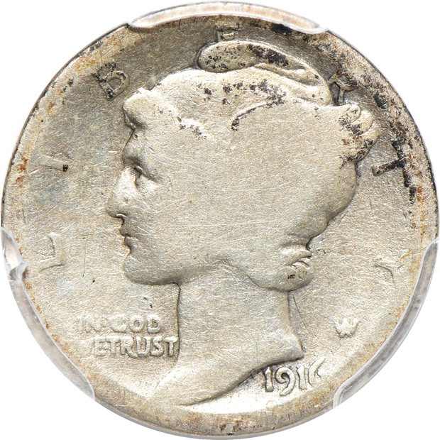 Two 1916-D Mercury PCGS About Good-3