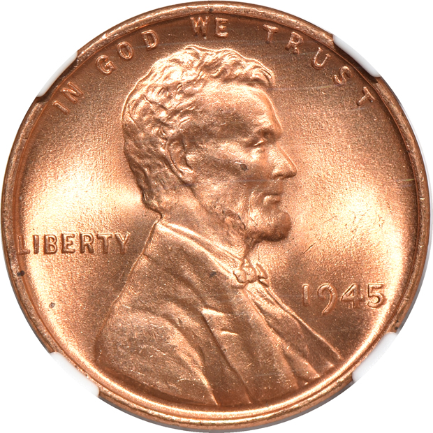 Five Lincoln cents certified by NGC