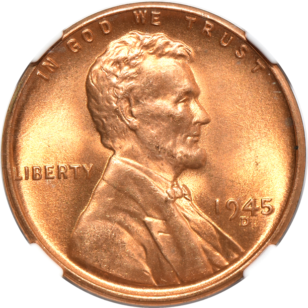 Five Lincoln cents certified by NGC