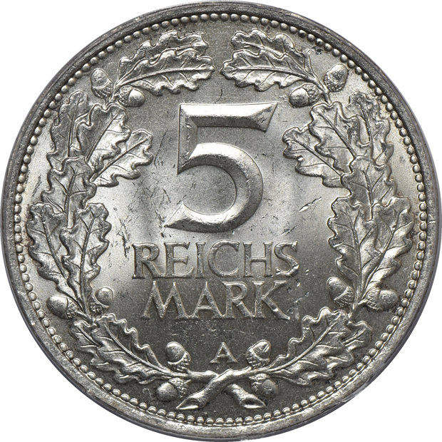 Germany - Six 5 marks certified by PCGS