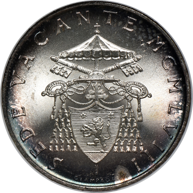 Vatican - Nine 1958 500 lire, all NGC MS-66