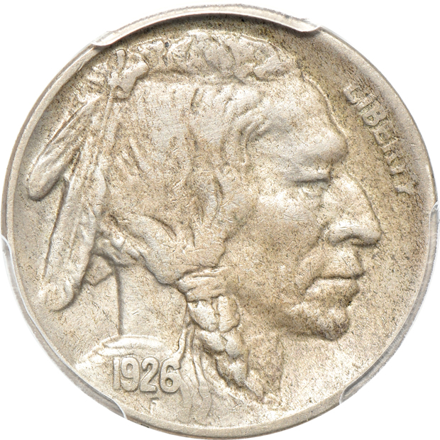 1920-D XF-40, 1926-S VF-35, and a 1928-D MS-64, all PCGS