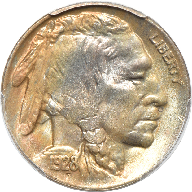 1920-D XF-40, 1926-S VF-35, and a 1928-D MS-64, all PCGS