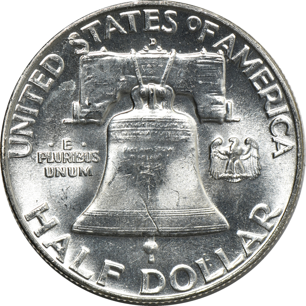 Two hundred sixty BU Franklin half dollars
