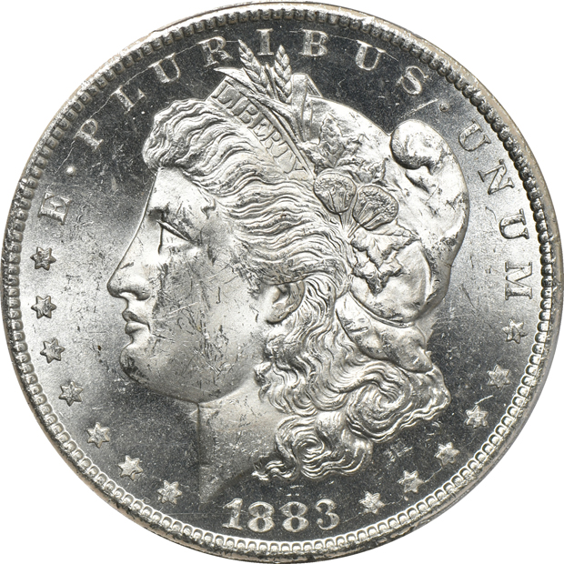 1883-CC MS-63 and 1883-CC MS-65, both PCGS