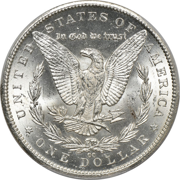1882-CC and two 1884-CC, all PCGS MS-64