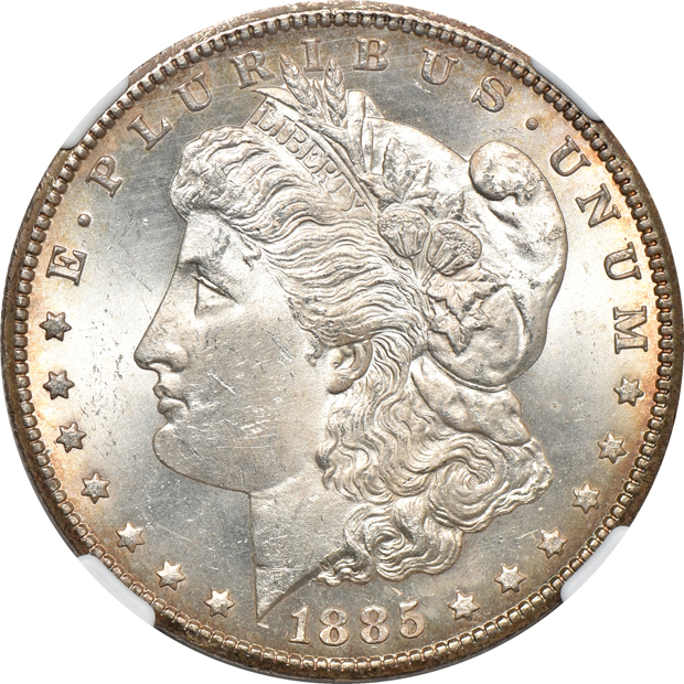 1880-CC MS-63 and 1885-CC MS-64, both NGC
