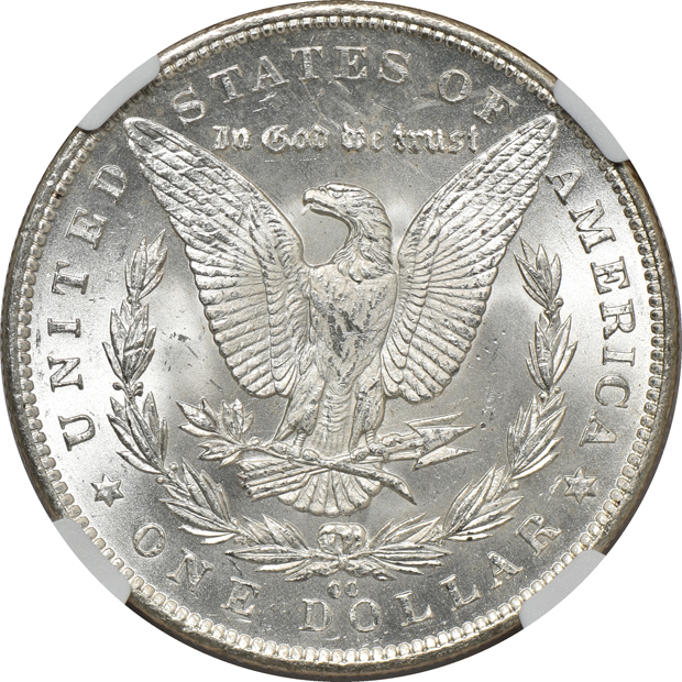 1878-CC MS-63 CAC, and an 1891-CC VAM-3 Spitting Eagle MS-63, both NGC