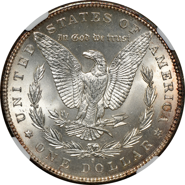 1897-S MS-64 and 1902-S MS-62, both NGC CAC