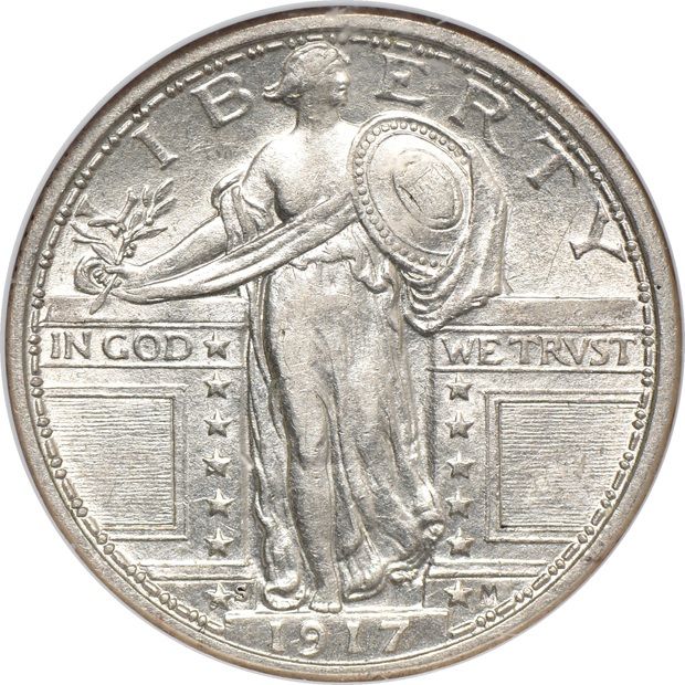 1917 Type 1 PCGS MS-63FH, and a 1917-S Type 1 NGC AU-55 FH