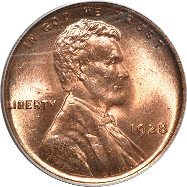 1925, 1927, and 1928, all PCGS MS-66RD