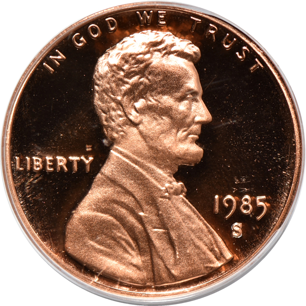 Ten certified Lincoln Memorial cents