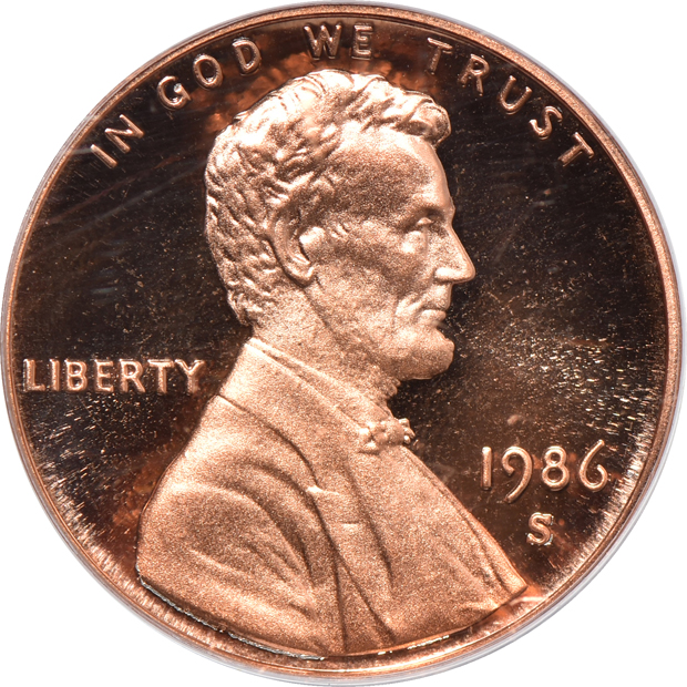 Ten certified Lincoln Memorial cents