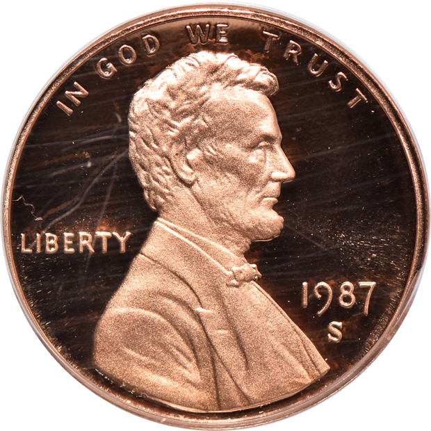 Ten certified Lincoln Memorial cents