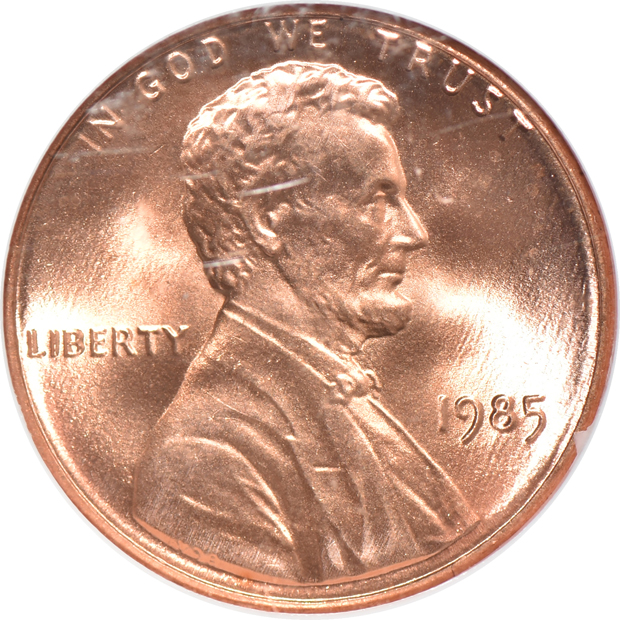 Ten certified Lincoln Memorial cents