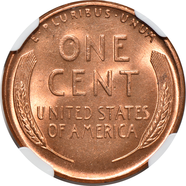 Four Lincoln cents certified MS-67 RD by NGC