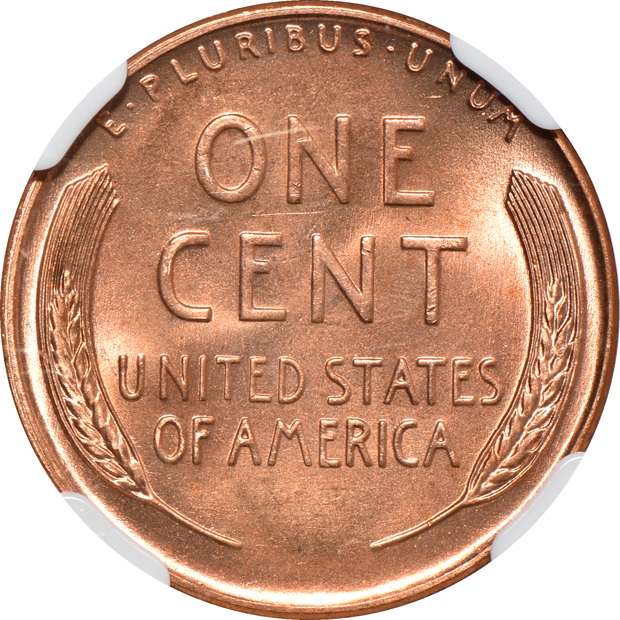 Four Lincoln cents certified MS-67 RD by NGC