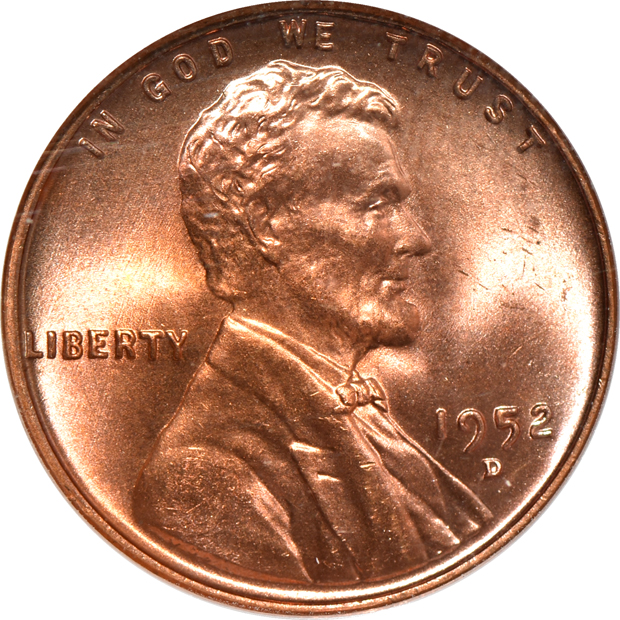 Four Lincoln cents certified MS-67 RD by NGC